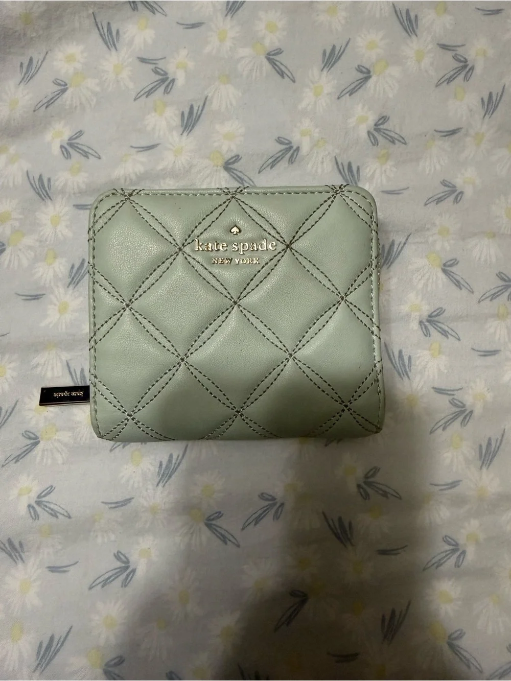 Kate Spade Quilted Crossbody Top-Handle Bag in Light Mint with Wallet